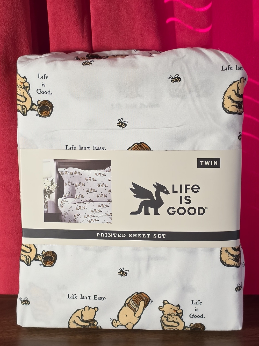 Winnie The Pooh Twin Sheet Set Life Is Good NWT